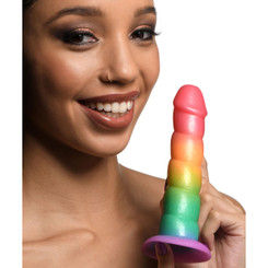 Swirl Rainbow Silicone Dildo by Simply Sweet