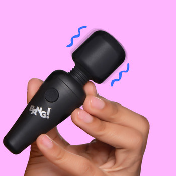 10X Ultra Powerful Silicone Mini Wand - Black by Bang!