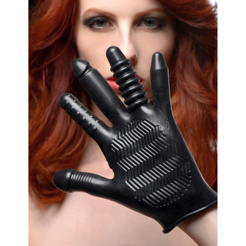 Pleasure Poker Textured Glove by Master Series