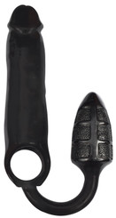 XXXPander Sheath with Double Textured Plug - Black by Rooster