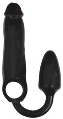 XXXPander Sheath with Smooth Plug - Black by Rooster