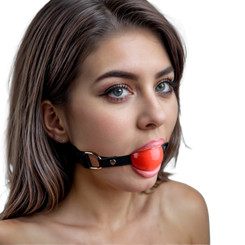 Red Silicone Ball Gag by Strict Leather