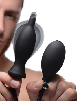 Dark Inflator Silicone Inflatable Anal Plug by Master Series