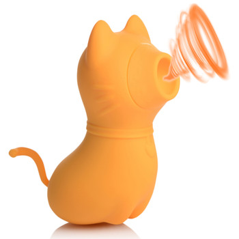 Sucky Kitty Silicone Clitoral Stimulator - Orange by Shegasm