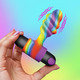Vibrating Rainbow Butt Plug by Bang!