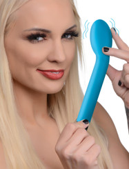 10X Silicone G-Spot Vibrator - Blue