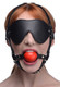Blindfold Harness and Red Ball Gag by Strict
