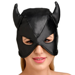 Fetish Hood with Horns by Master Series