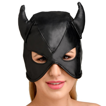 Fetish Hood with Horns by Master Series