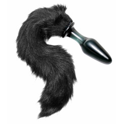 Midnight Fox Tail Glass Anal Plug by Tailz