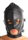 Asylum Leather Hood with Removable Blindfold and Muzzle- SM Best Sex Toys
