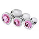 Pink Gem Glass Anal Plug Set by Booty Sparks
