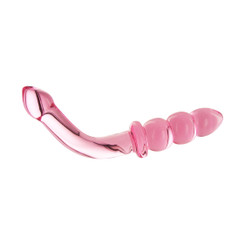 Hamsa Glass Dildo - Pink by Prisms Glass