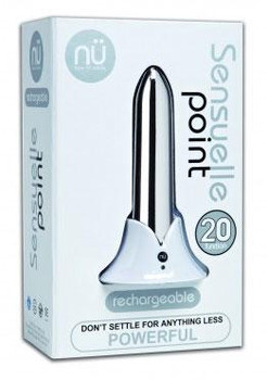 Sensuelle Point Bullet Vibrator : Silver Adult Toys