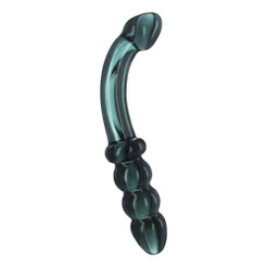 Hamsa Glass Dildo - Smoky Jade by Prisms Glass