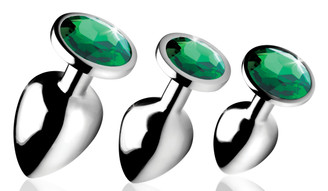 Emerald Gem Anal Plug Set by Booty Sparks
