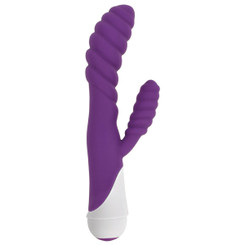 Diana 20x Rippled Silicone Rabbit Vibe Purple by Gossip