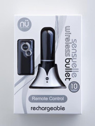 Sensuelle Remote Control Rechargeable Wireless Bullet Vibrator: Black Best Sex Toys
