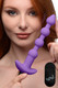 Remote Control Vibrating Silicone Anal Beads - Purple by Bang!