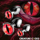 Sinister Eyes Red Eye Metal Butt Plug Set by Creature Dildos