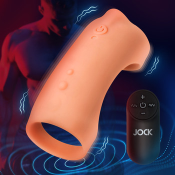 Vibrating Silicone Penis Sleeve - Medium by JOCK