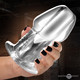 Shafted Clear Hollow Anal Plug - X-Large by Master Series