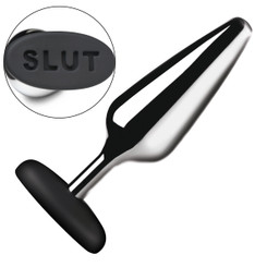 Butt Slut Metal &amp; Silicone Butt Plug