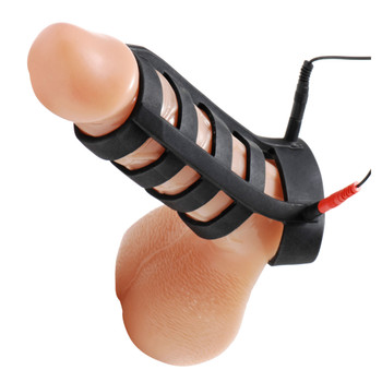 Power Cage Silicone E-Stim Penis and Ball Sheath by Zeus Electrosex