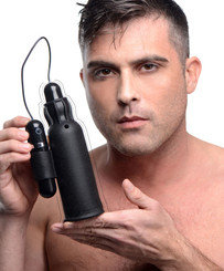 Lightning Stroke Silicone Stroker With Vibrating Bullet by Trinity Men
