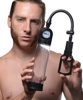 Trigger Penis Pump with Built-in Pressure Gauge by Size Matters