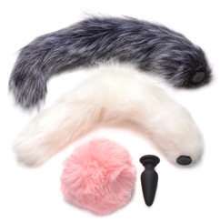 Silicone Anal Plug with 3 Interchangeable Tails by Tailz
