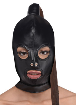 Ponytail Bondage Hood by Strict
