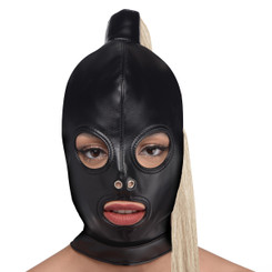 Blonde Ponytail Bondage Hood by Strict