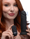 Power Player 28X Vibrating Silicone Dildo with Remote - Black by Strap U