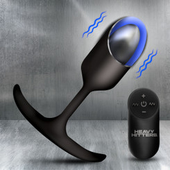 Vibrating Weighted Silicone Anal Plug by Heavy Hitters