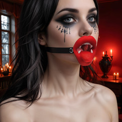 Vampire Vibrating Mouth Gag by Master Series