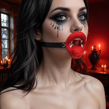 Vampire Vibrating Mouth Gag by Master Series