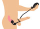 Devils Rattle Inflatable Silicone Anal Plug with Penis and Ball Ring by Master Series