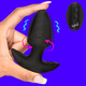Rotating and Vibrating Silicone Butt Plug - Black by Bang!