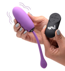 Remote Control 28X Silicone Plush Egg - Purple by Bang!
