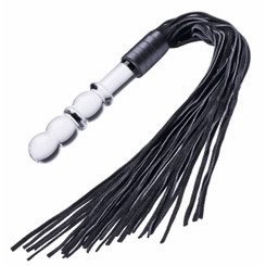Lingam Glass Dildo Flogger by Prisms Glass