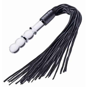Lingam Glass Dildo Flogger by Prisms Glass