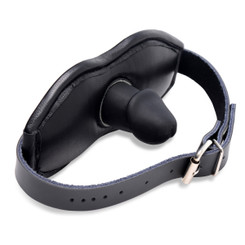 Leather Padded Silicone Penis Mouth Gag by Strict Leather