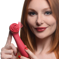Passion Petals 10X Silicone Suction Rose Vibrator - Red by Bloomgasm