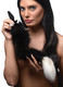 Small Vibrating Anal Plug with Interchangeable Fox Tail - Black and White by Tailz
