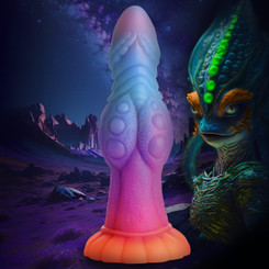 Galactic Penis Alien Creature Glow-in-the-Dark Silicone Dildo by Creature Dildos