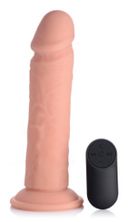 Big Shot Vibrating Remote Control Silicone Dildo - 8 Inch