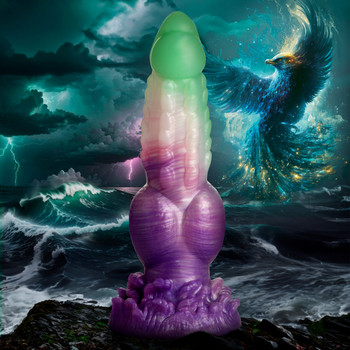 Aqua Phoenix Silicone Dildo by Creature Dildos