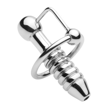 XL Ribbed Urethral Sound with Hollow Core by Master Series