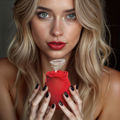Mystic Rose Sucking and Vibrating Silicone Rose by Bloomgasm